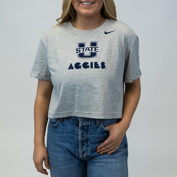Nike, Women's, Gray, U-State, T-Shirt, Cropped